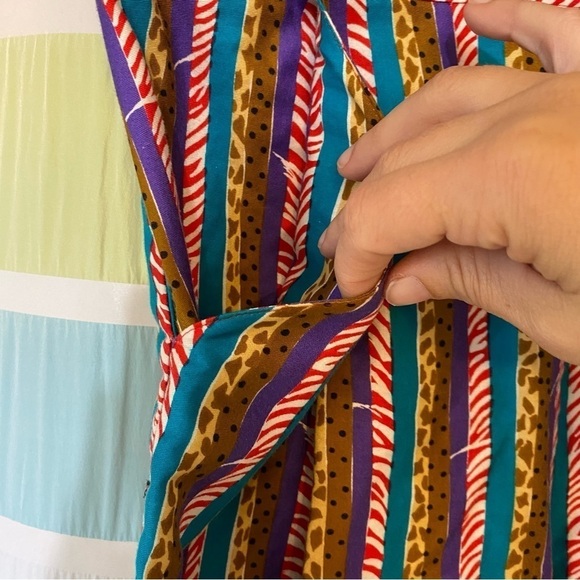 Vintage Jeanne Marc Graphic Zebra Print Striped Pants Sz Small - Picture 6 of 10